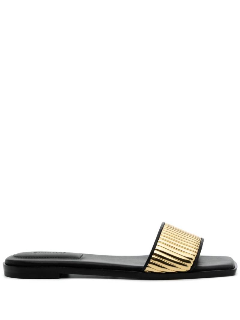 Simkhai Carter leather slides - Gold von Simkhai