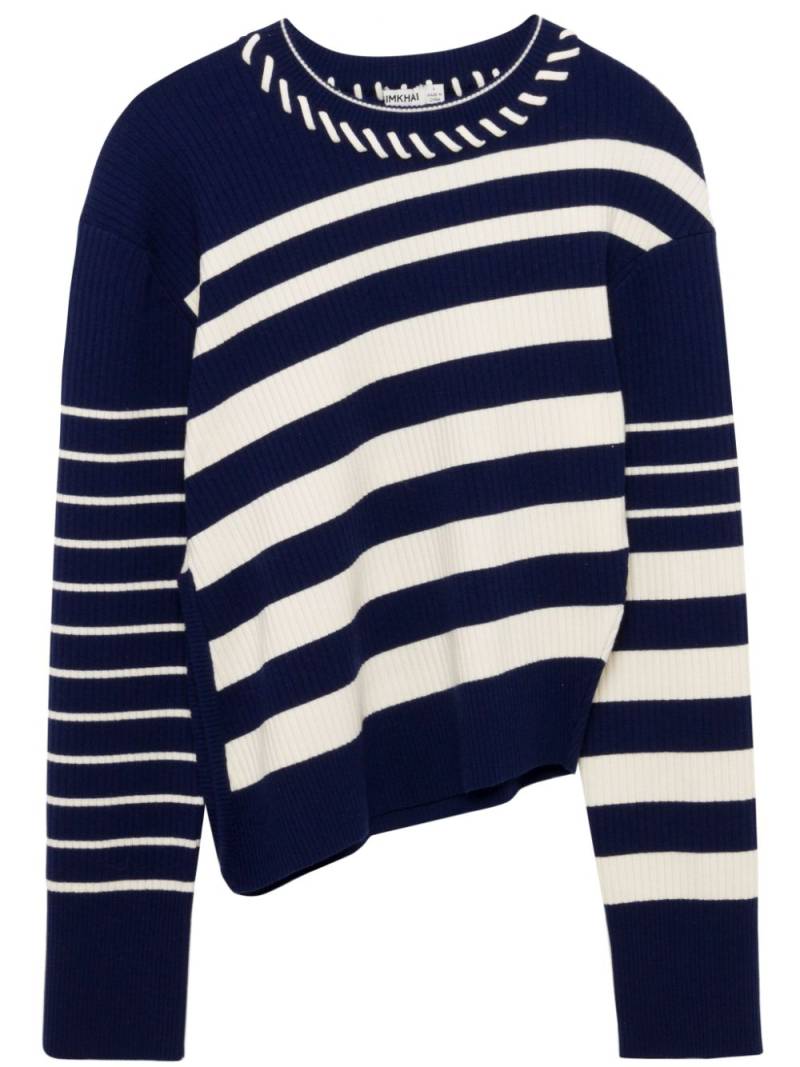 Simkhai Dale striped wool jumper - Blue von Simkhai