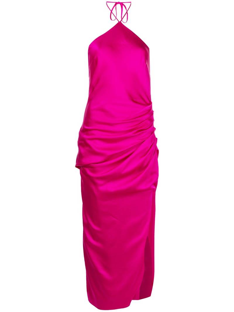 Simkhai Draped-Front embellished midi dress - Pink von Simkhai