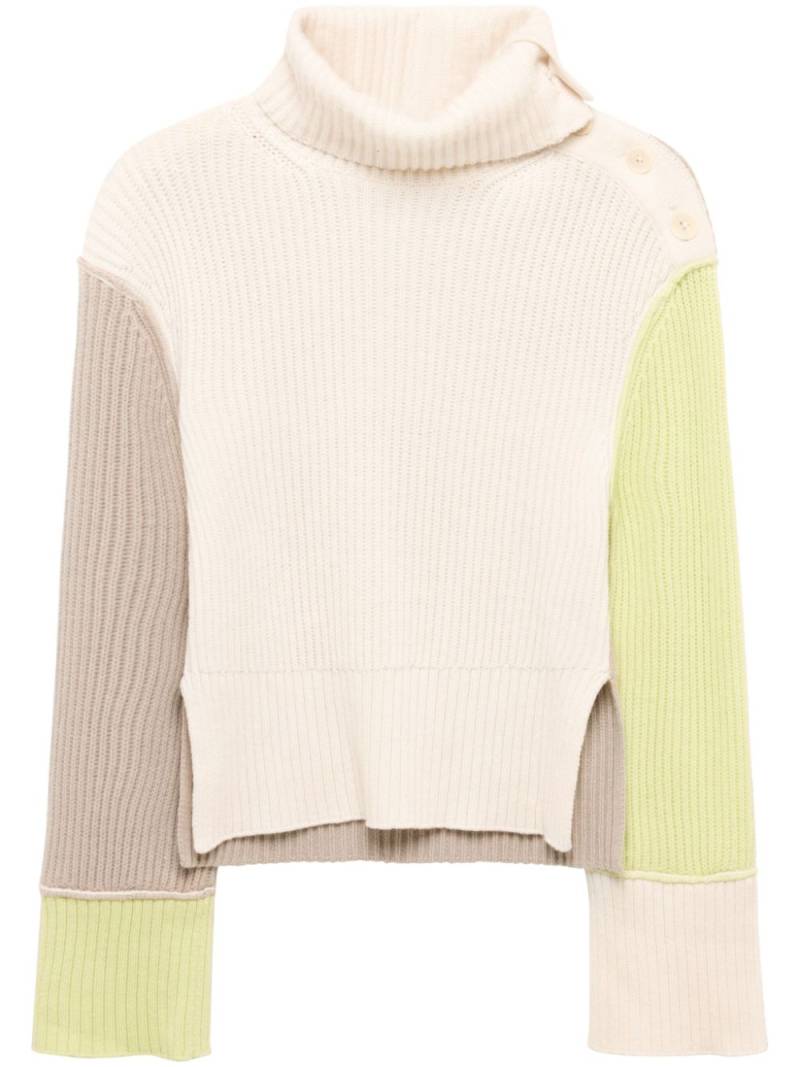 Simkhai Flores colour-block ribbed-knit jumper - White von Simkhai