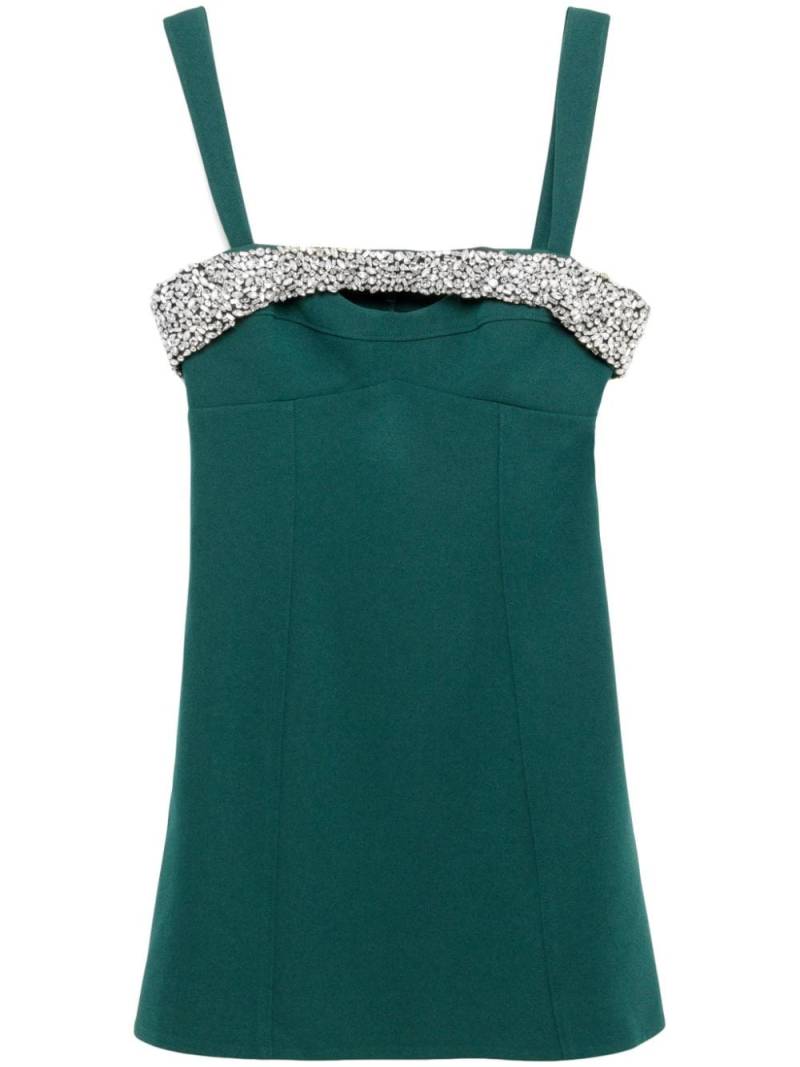 Simkhai Lenny crystal-embellished minidress - Green von Simkhai