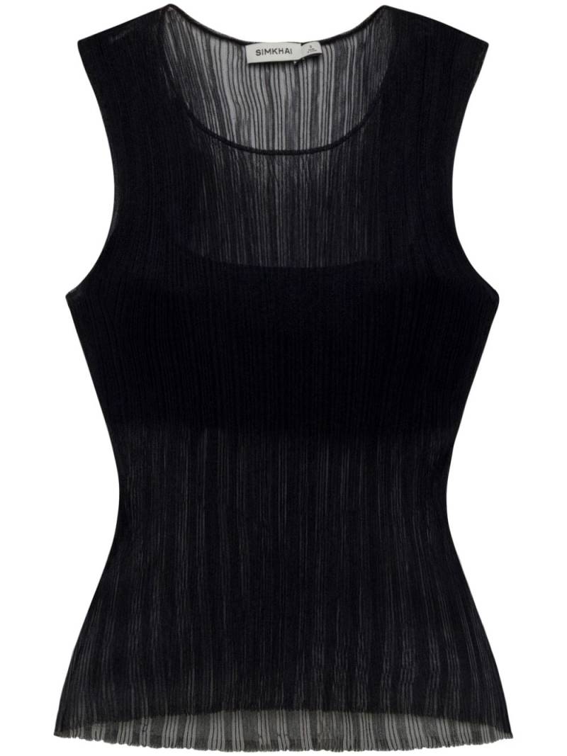 Simkhai Oakley semi-sheer tank top - Black von Simkhai