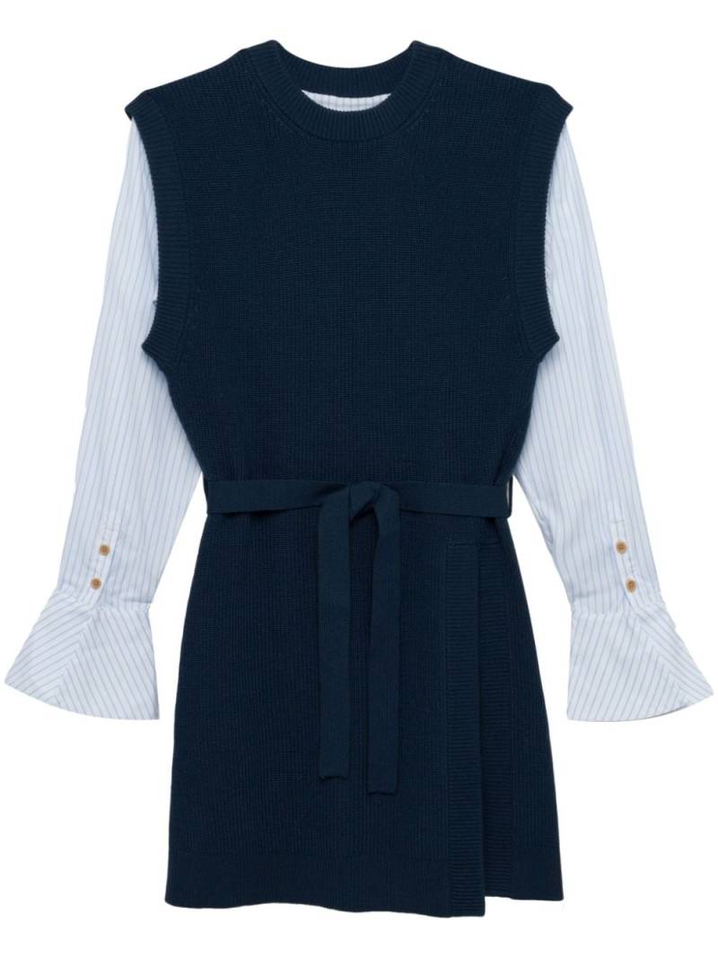 Simkhai Shai layered mini shirtdress - Blue von Simkhai