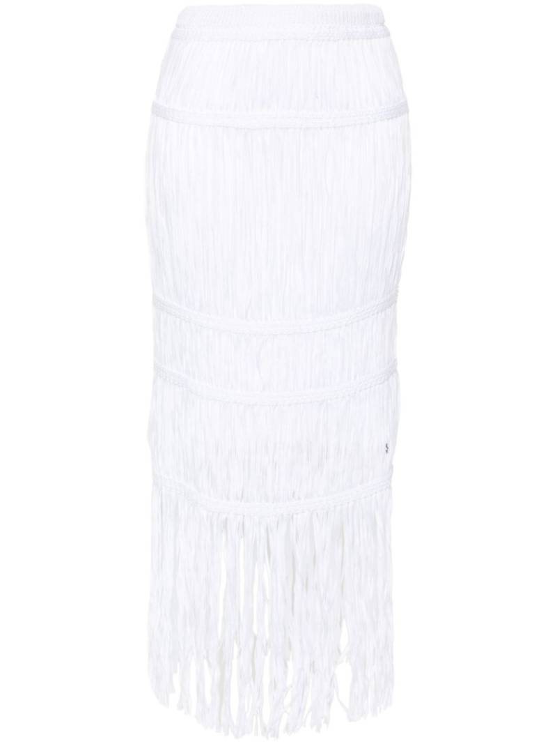 Simkhai fringed maxi skirt - White von Simkhai