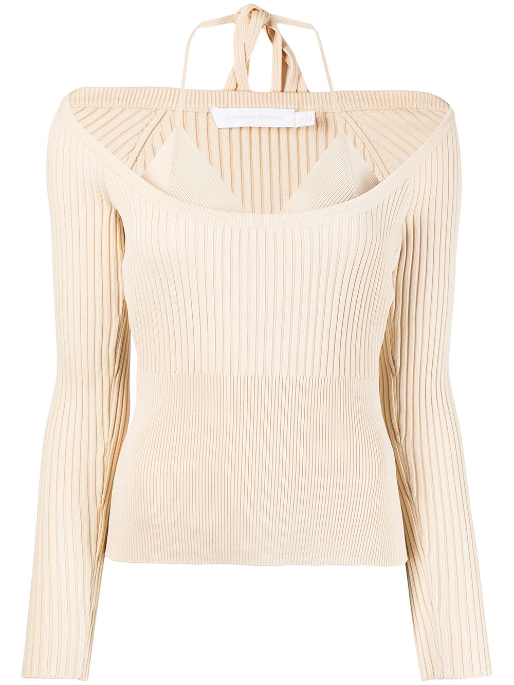 Simkhai jayline compact scoop-neck jumper - Neutrals von Simkhai