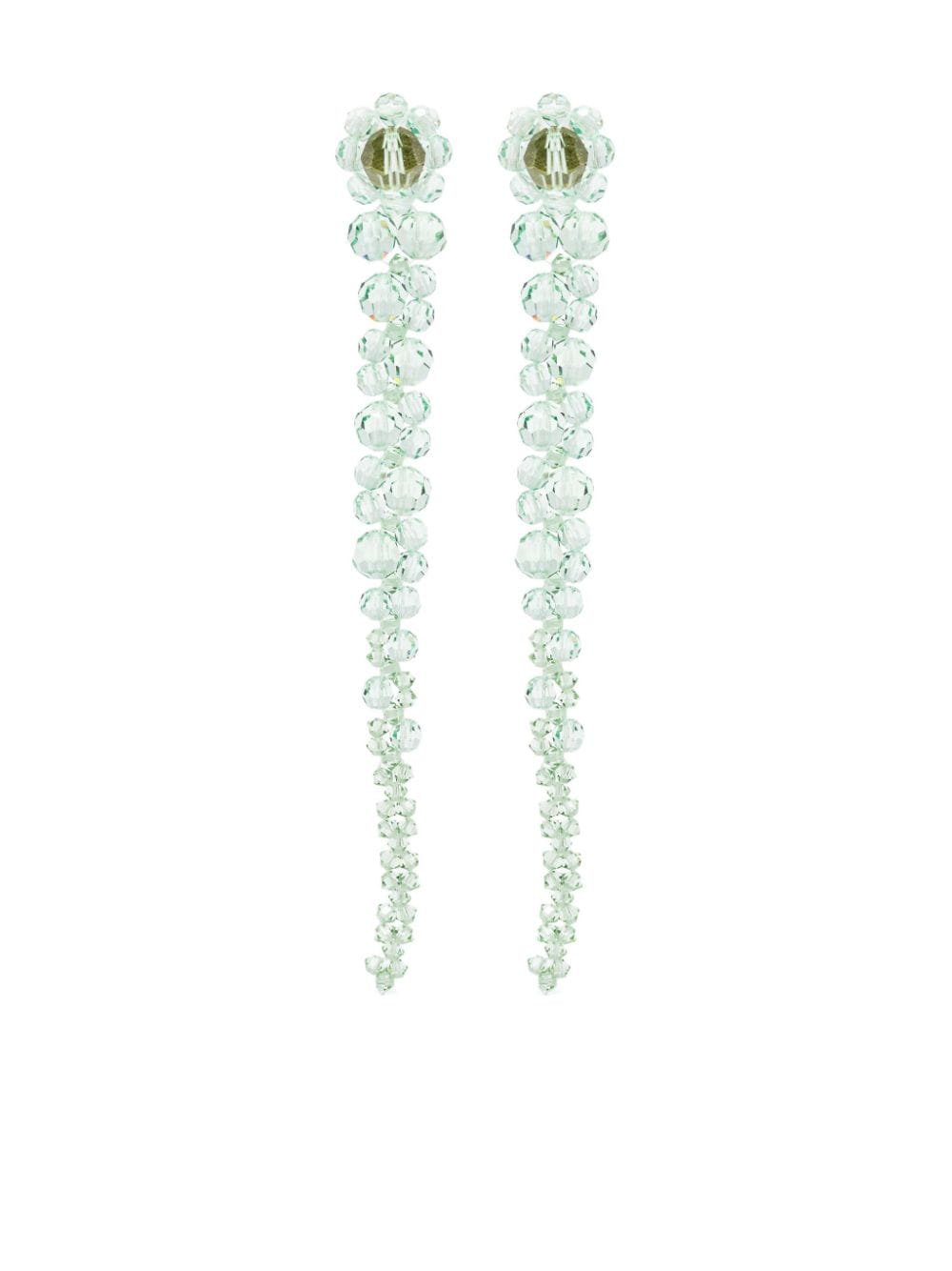 Simone Rocha Drip crystal-beads dangle earrings - Green von Simone Rocha