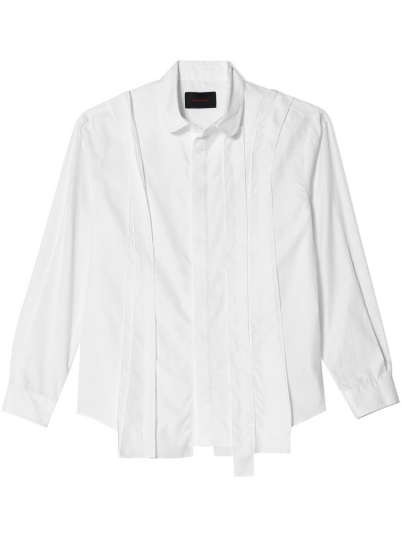 Simone Rocha asymmetric-panel cotton shirt - White von Simone Rocha