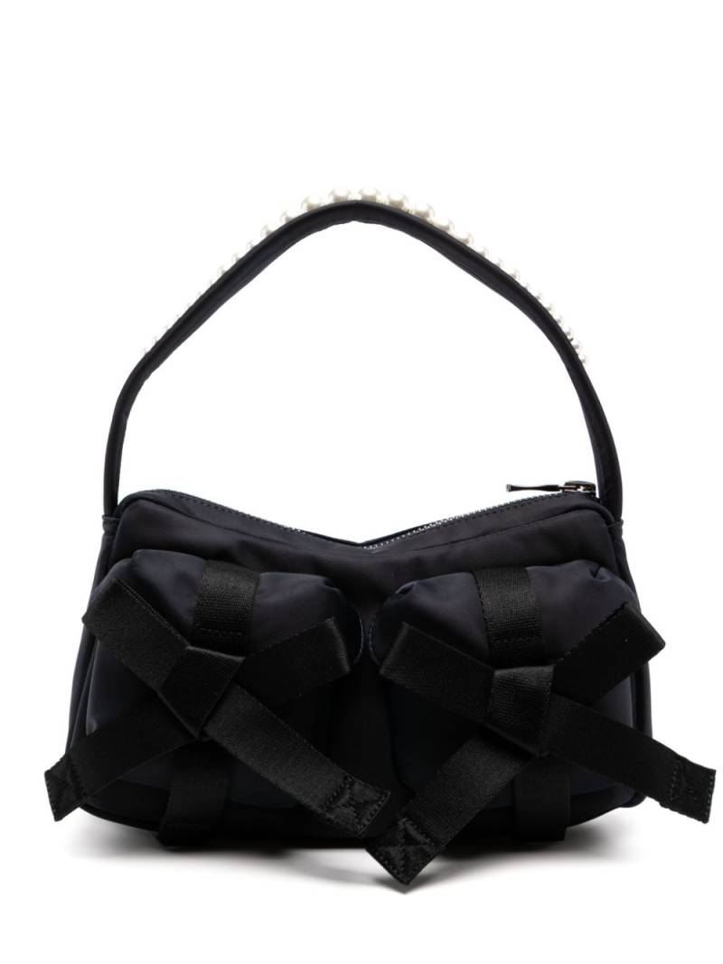 Simone Rocha beaded utility bow pochette bag - Blue von Simone Rocha