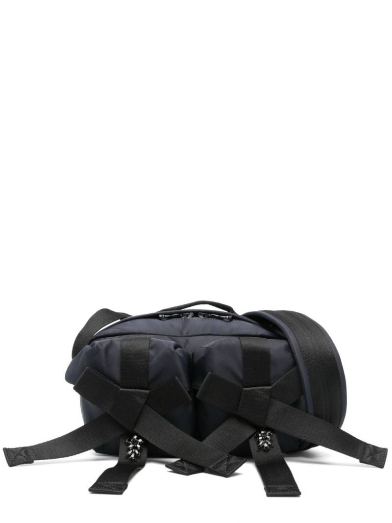 Simone Rocha bow-detail messenger bag - Blue von Simone Rocha