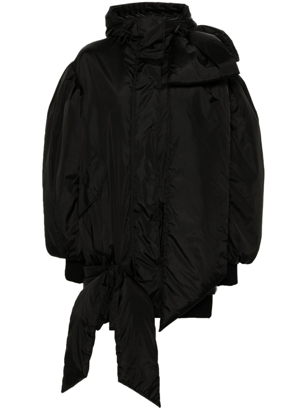 Simone Rocha bow-detail padded coat - Black von Simone Rocha