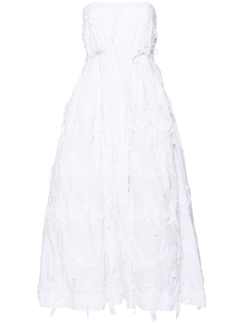 Simone Rocha bow-detail strapless gown - White von Simone Rocha