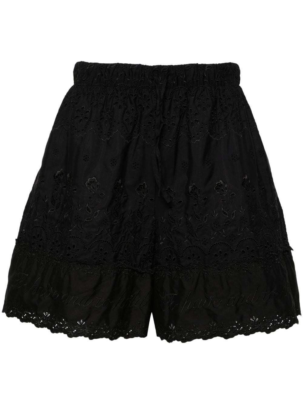 Simone Rocha broderie-anglaise cotton shorts - Black von Simone Rocha
