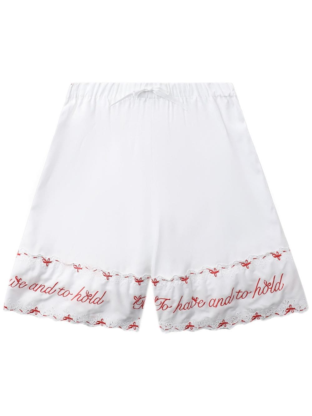 Simone Rocha broderie-anglaise cotton shorts - White von Simone Rocha