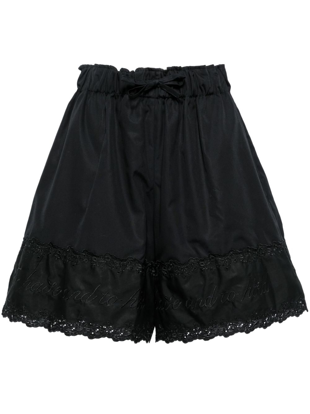 Simone Rocha broderie-anglaise drawstring shorts - Black von Simone Rocha