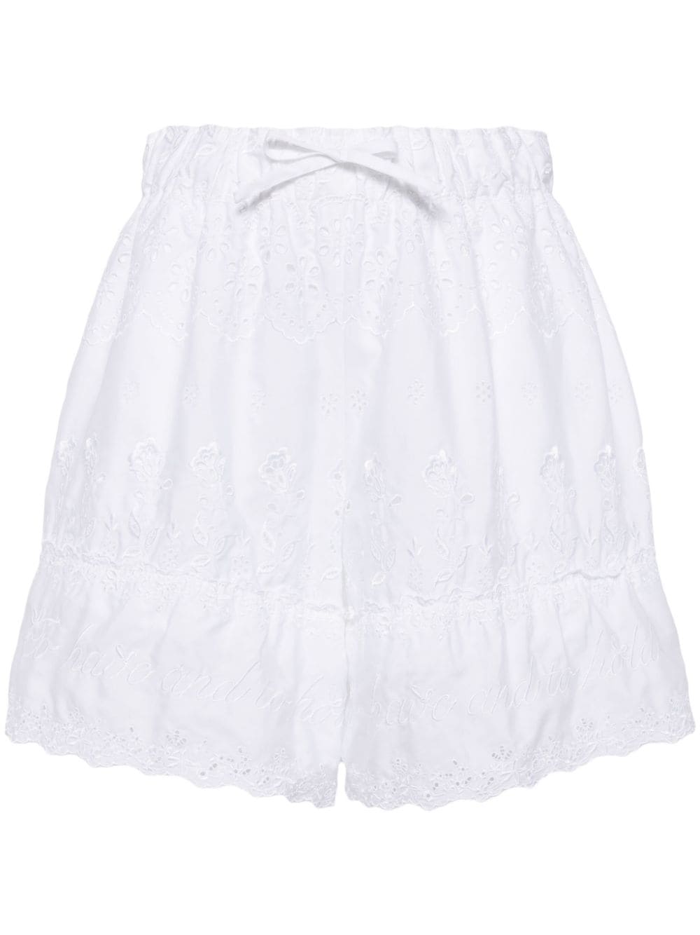 Simone Rocha broderie-anglaise drawstring shorts - White von Simone Rocha