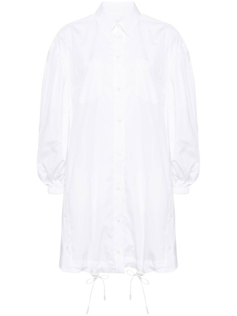 Simone Rocha button placket trapeze shirt dress - White von Simone Rocha