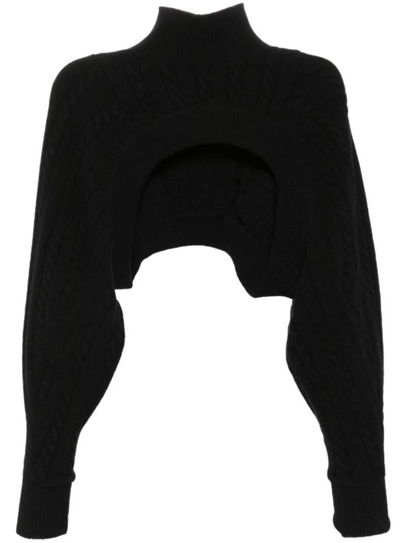 Simone Rocha cable knitted jumper - Black von Simone Rocha