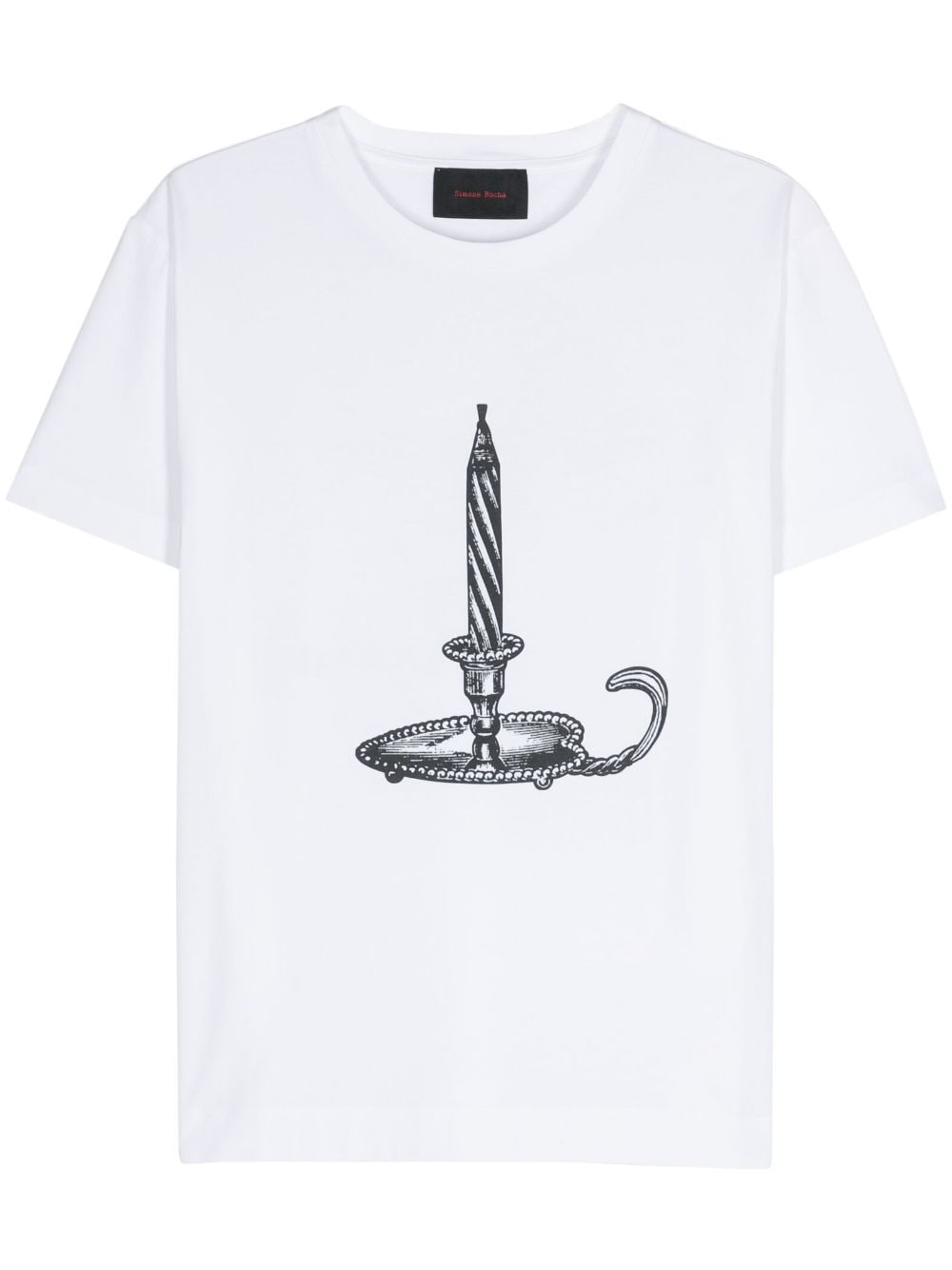 Simone Rocha candle-print cotton T-shirt - White von Simone Rocha