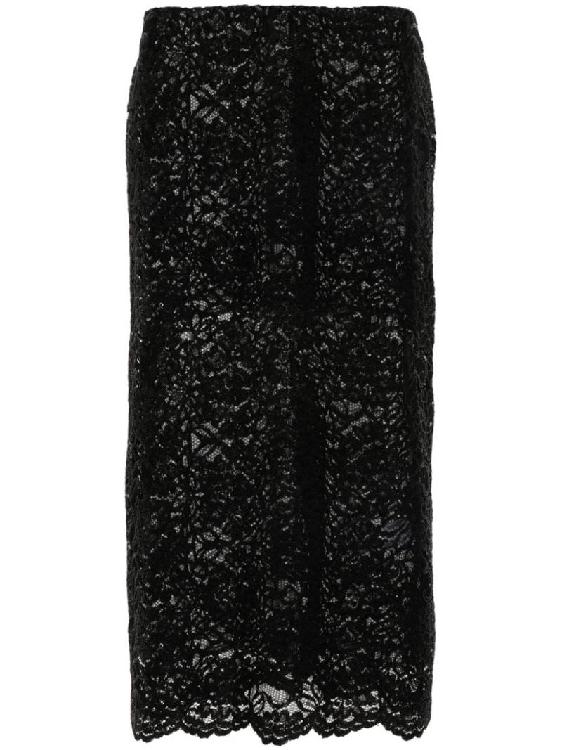 Simone Rocha corded lace pencil skirt - Black von Simone Rocha