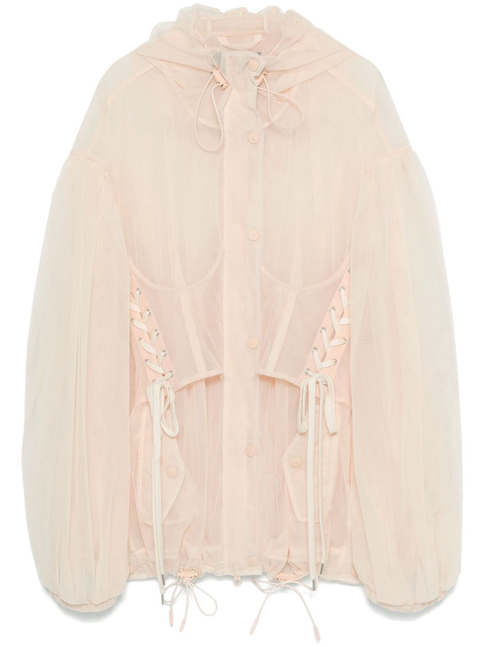 Simone Rocha corset sheer jacket - Neutrals von Simone Rocha