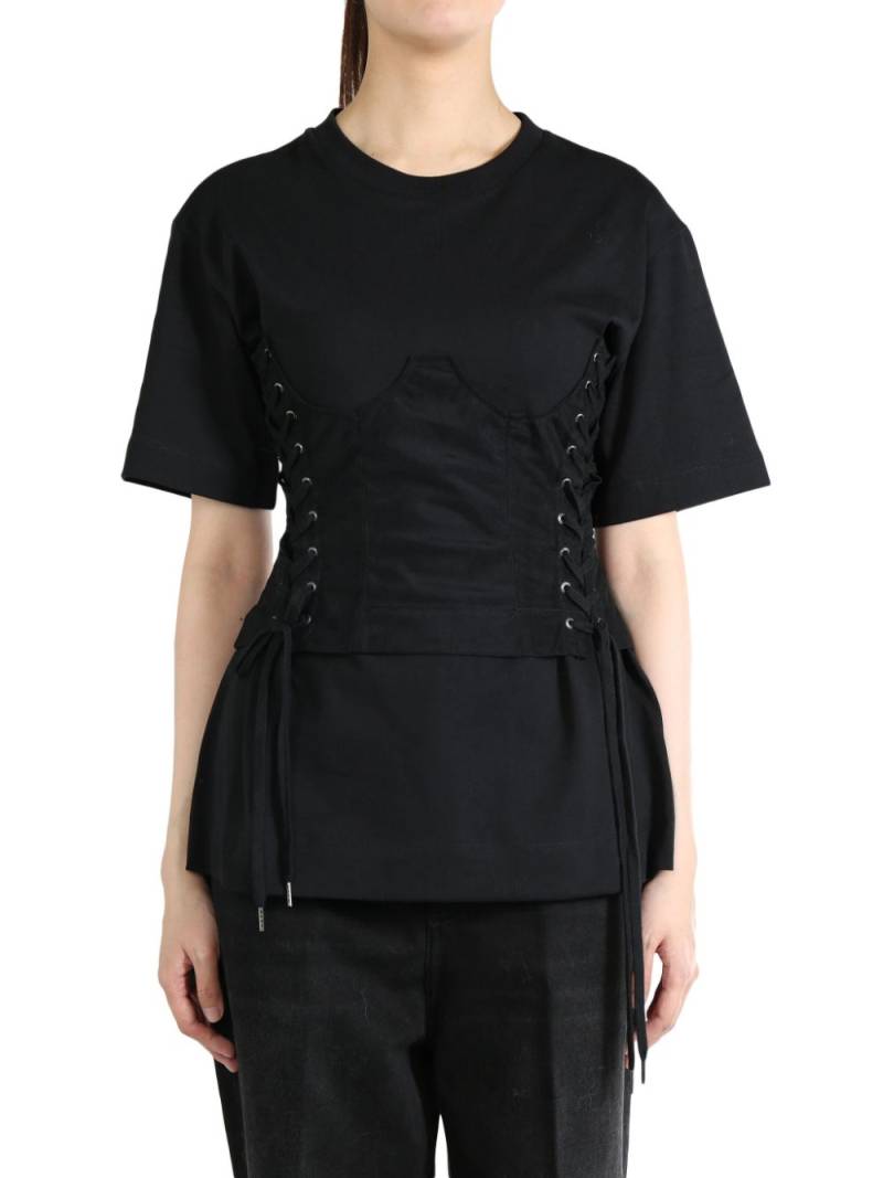 Simone Rocha corset-style T-shirt - Black von Simone Rocha