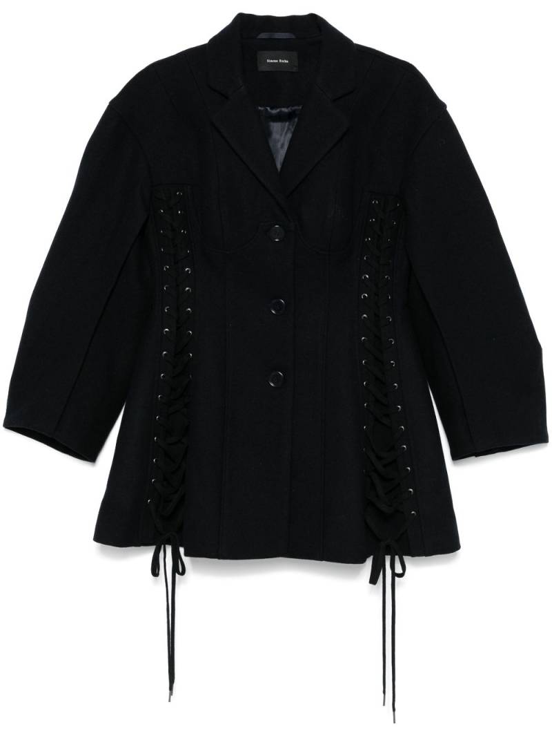 Simone Rocha criss-cross straps jacket - Blue von Simone Rocha