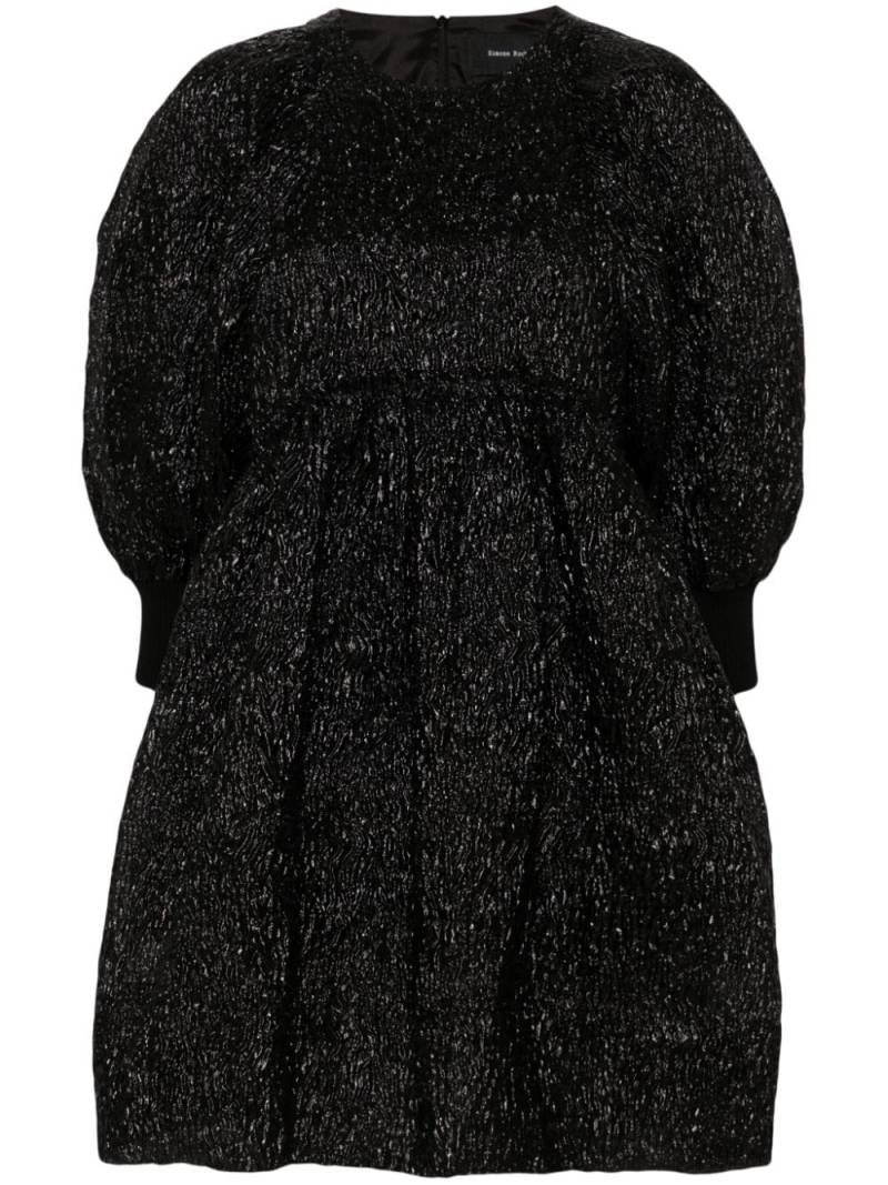 Simone Rocha crushed-cloqué puff-sleeves dress - Black von Simone Rocha