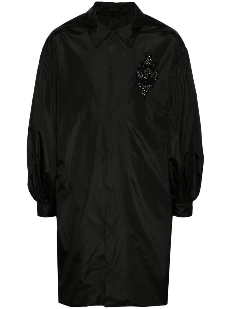 Simone Rocha crystal-appliqué midi coat - Black von Simone Rocha