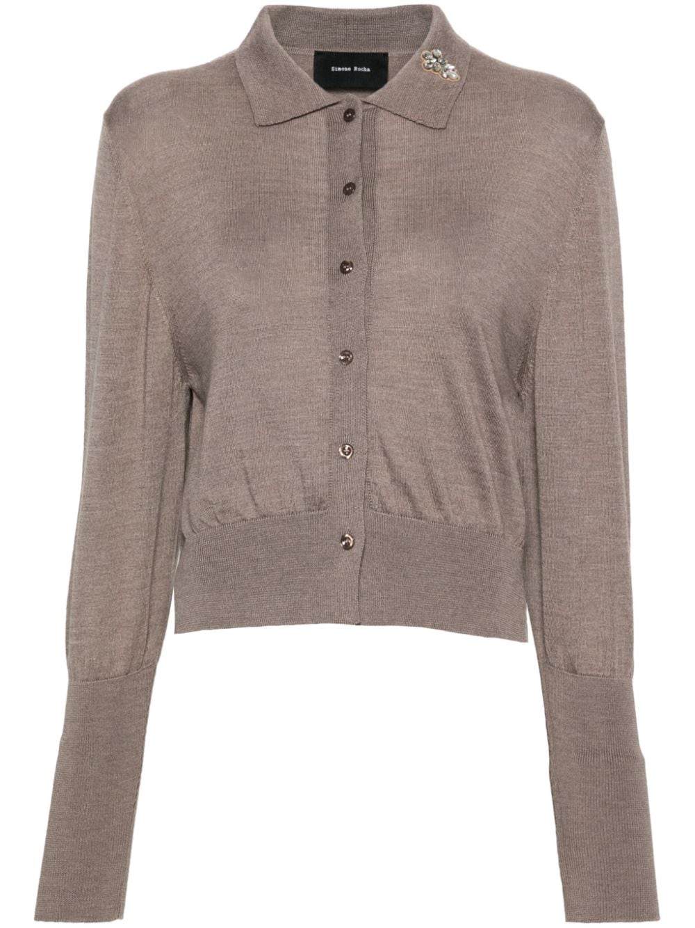 Simone Rocha crystal-embellished cardigan - Brown von Simone Rocha