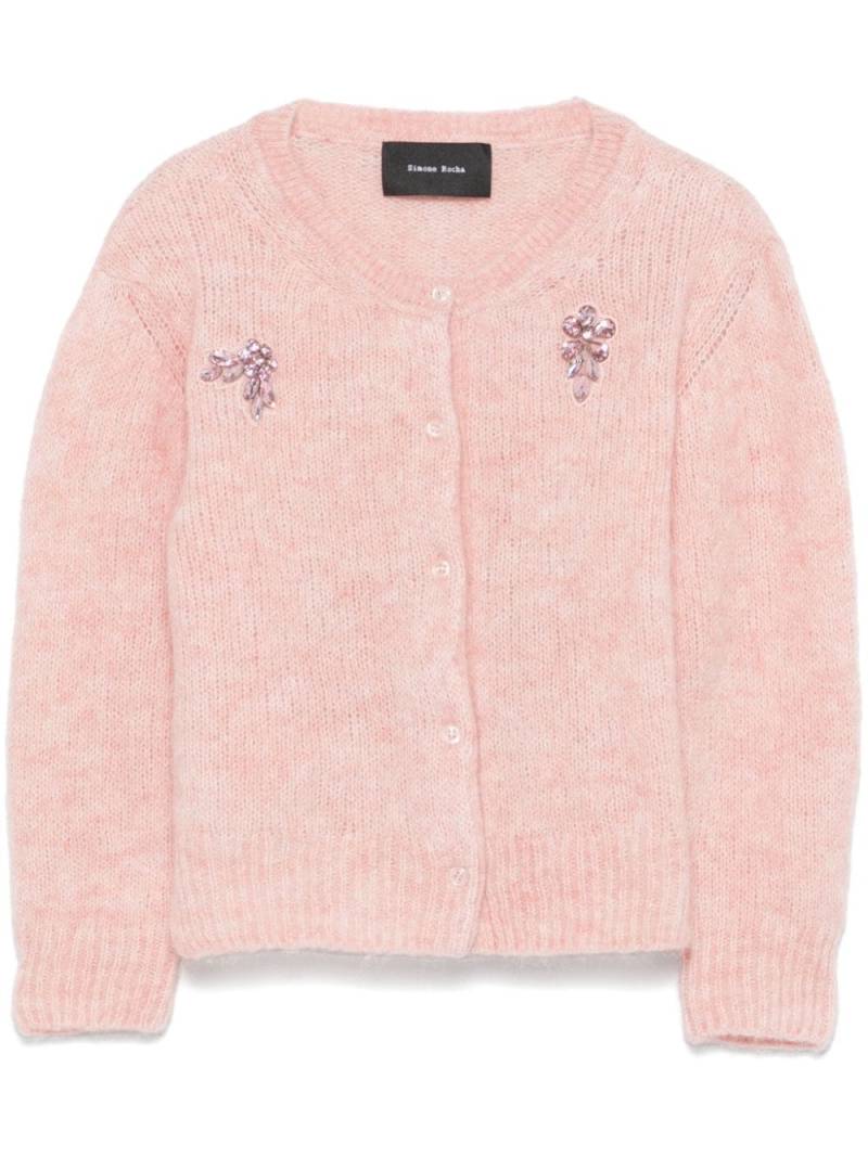 Simone Rocha crystal-embellished cardigan - Pink von Simone Rocha