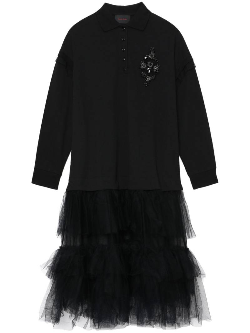 Simone Rocha crystal-embellished polo dress - Black von Simone Rocha