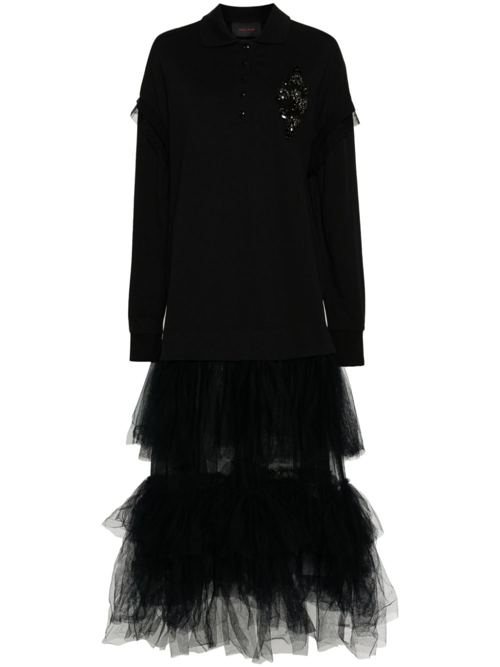 Simone Rocha crystal-embellished polo dress - Black von Simone Rocha