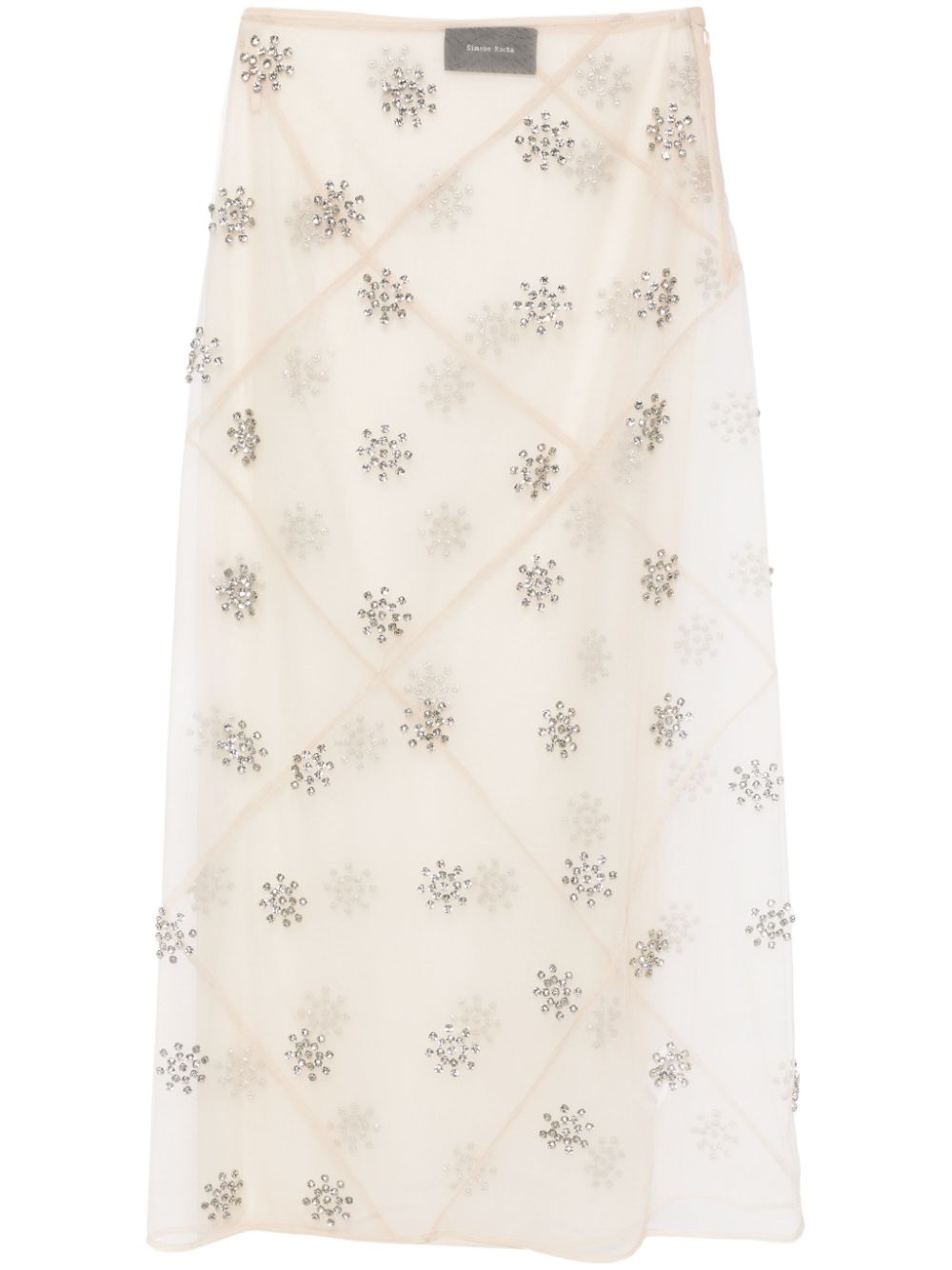 Simone Rocha crystal-embellished skirt - Neutrals von Simone Rocha