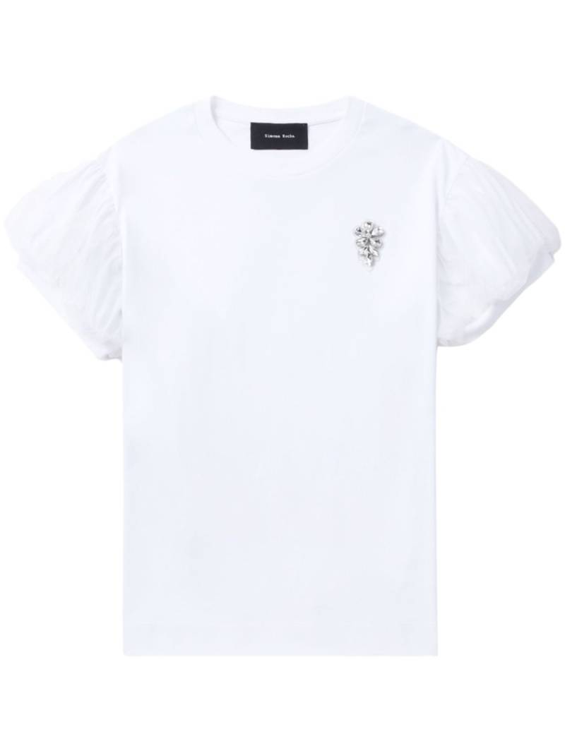 Simone Rocha crystal embellished t-shirt - White von Simone Rocha