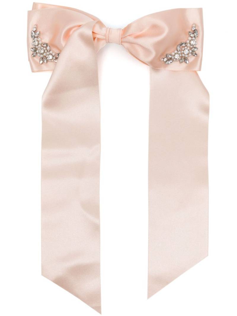 Simone Rocha crystal-embellishment bow hair clip - Pink von Simone Rocha