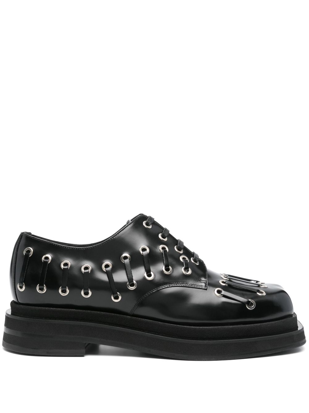 Simone Rocha decorative-stitching Derby shoes - Black von Simone Rocha