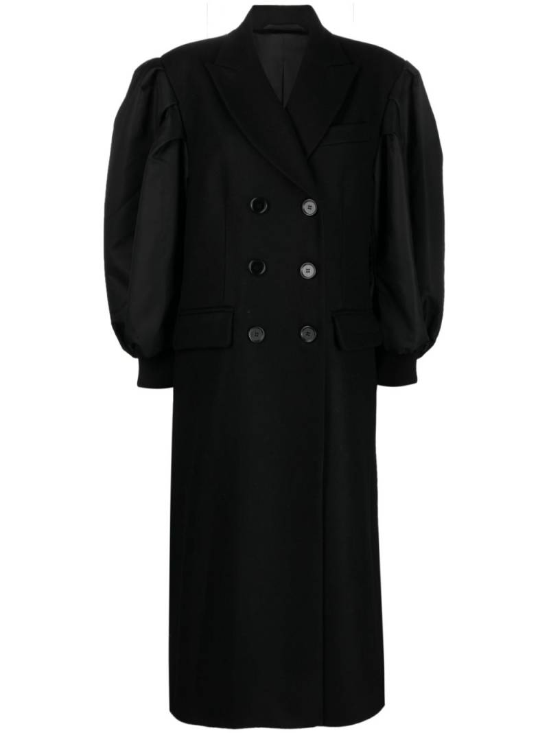 Simone Rocha double-breasted wool-blend coat - Black von Simone Rocha