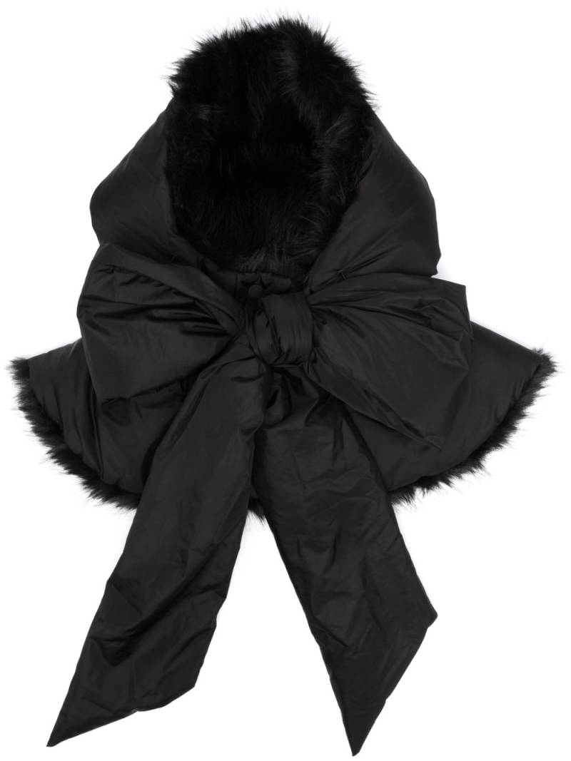 Simone Rocha drawstring faux-fur hood - Black von Simone Rocha