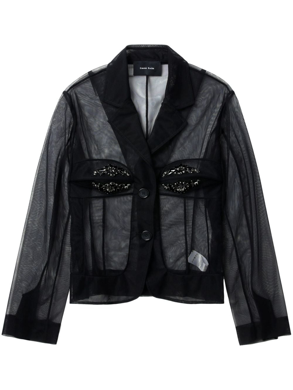 Simone Rocha embellished bust fitted jacket - Black von Simone Rocha