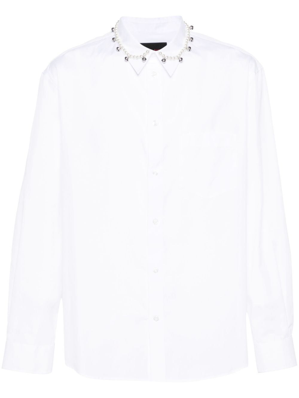 Simone Rocha embellished cotton shirt - White von Simone Rocha