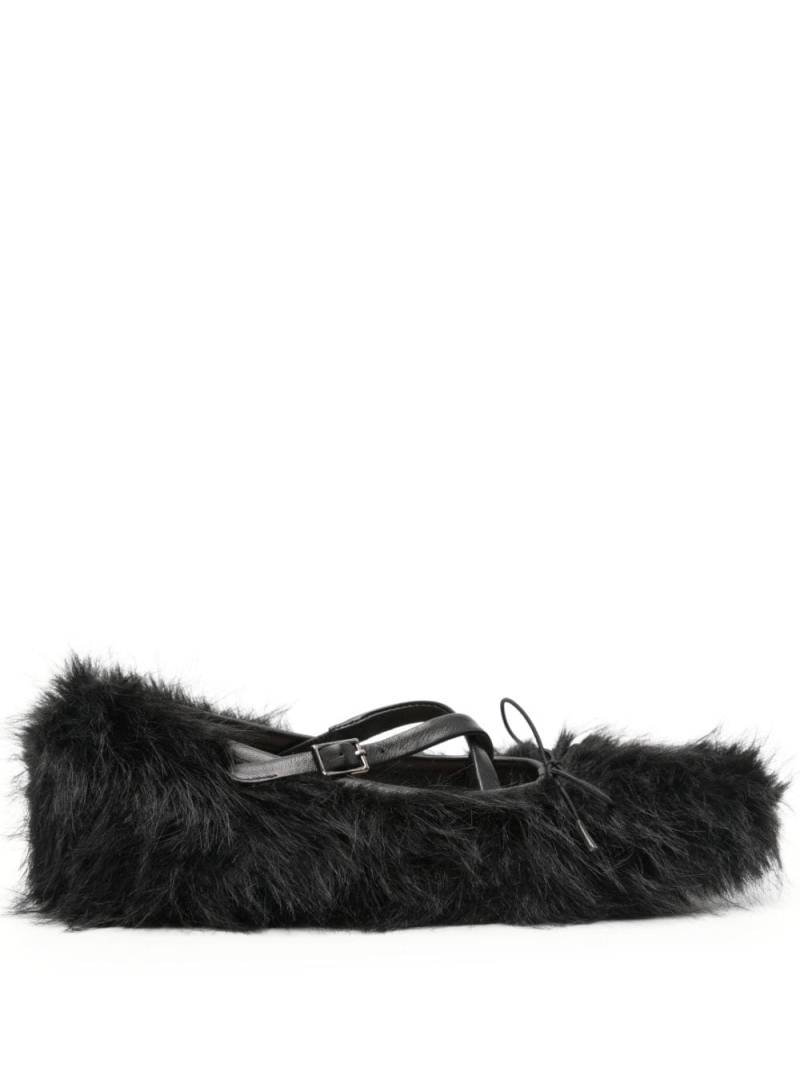 Simone Rocha faux-fur ballet flats - Black von Simone Rocha