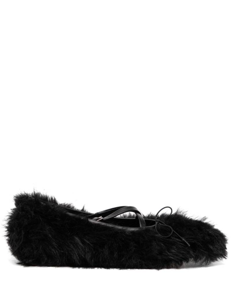 Simone Rocha faux-fur ballet flats - Black von Simone Rocha