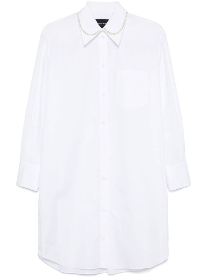 Simone Rocha faux-pearl poplin shirt - White von Simone Rocha