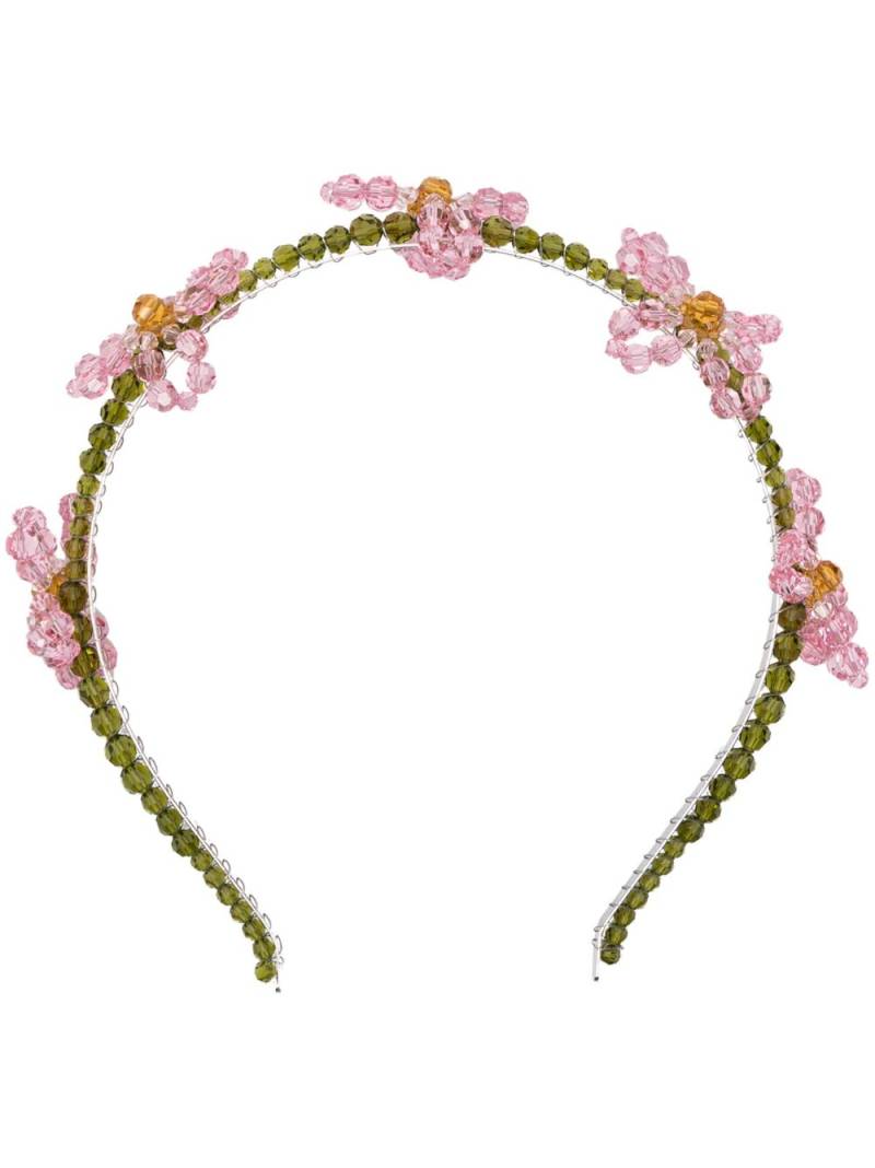 Simone Rocha floral beaded headband - Green von Simone Rocha