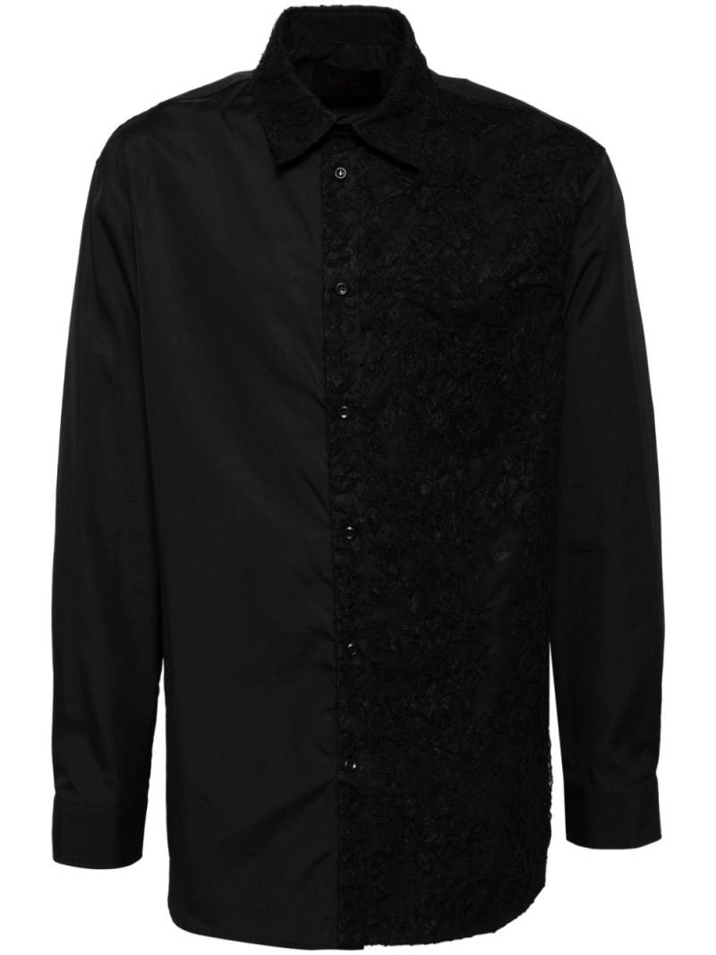 Simone Rocha floral embroidery shirt - Black von Simone Rocha