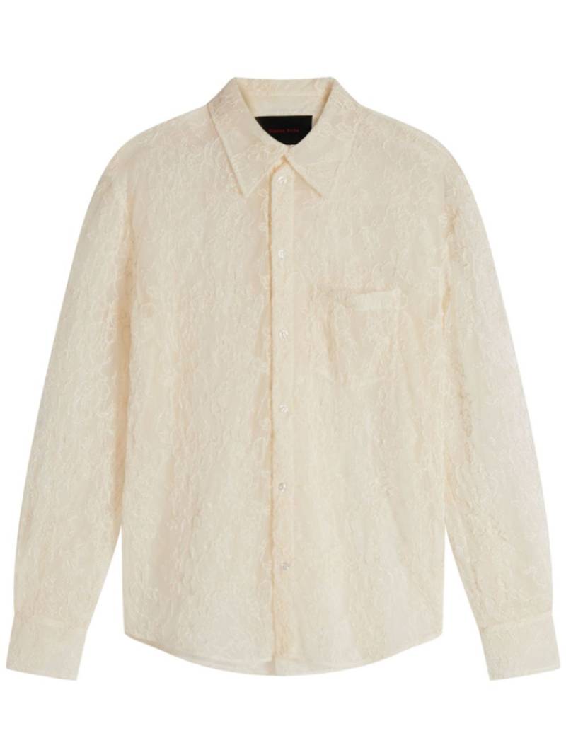 Simone Rocha floral lace shirt - Brown von Simone Rocha