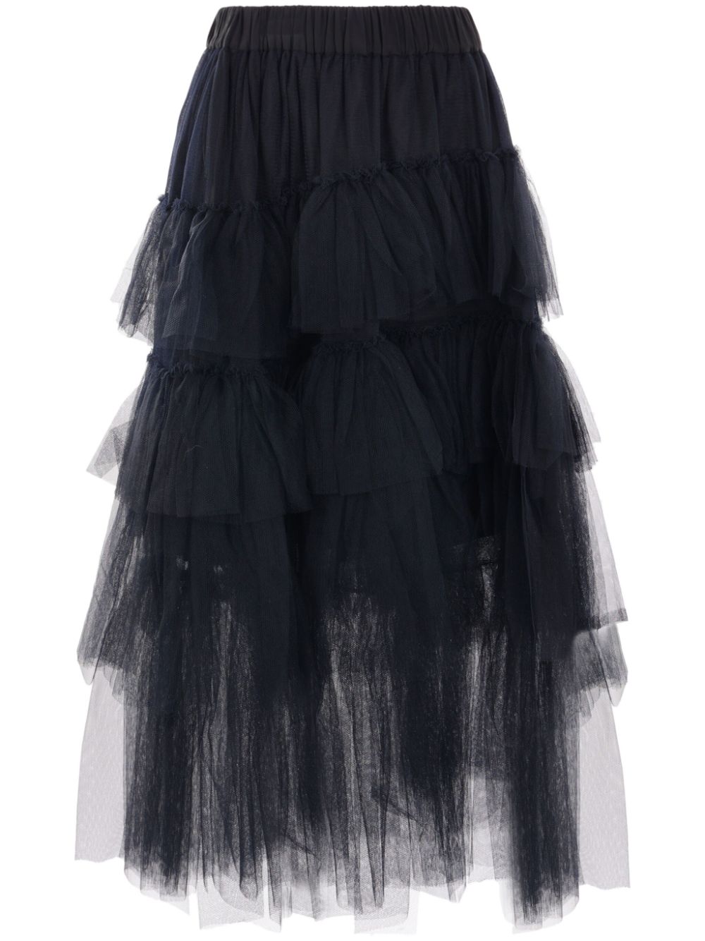 Simone Rocha flounced asymmetric skirt - Black von Simone Rocha