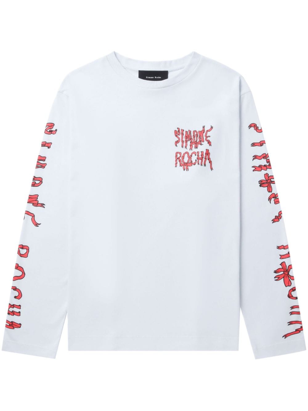 Simone Rocha graphic logo-print sweatshirt - Blue von Simone Rocha