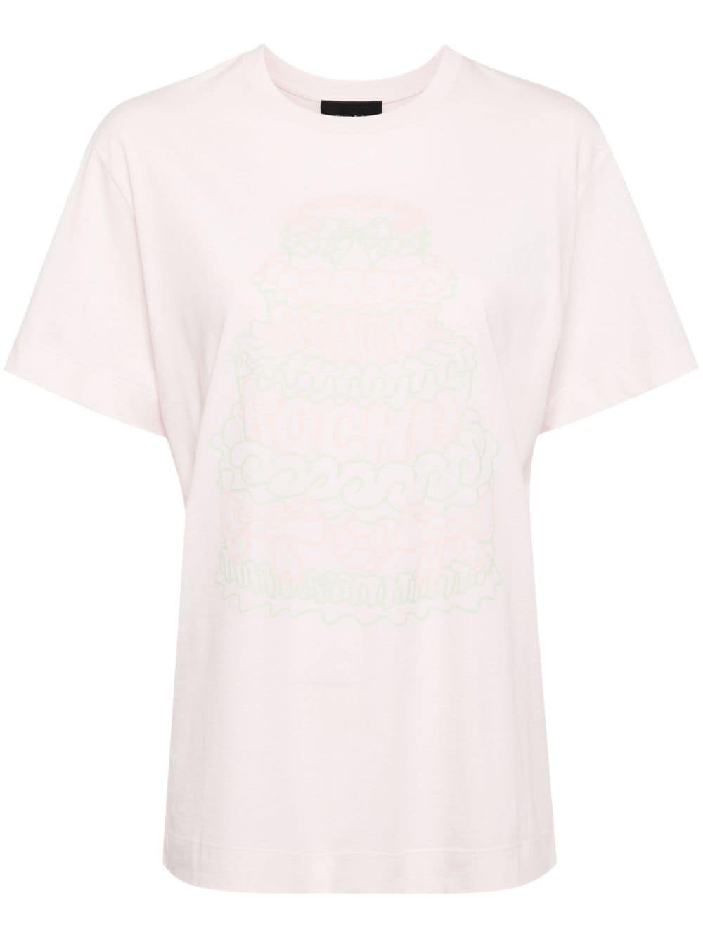 Simone Rocha graphic-print cotton T-shirt - Pink von Simone Rocha