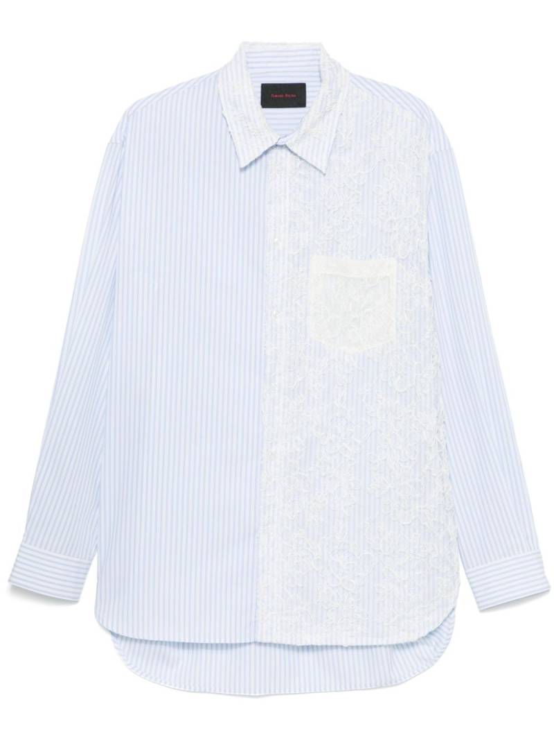 Simone Rocha lace-panel shirt - Blue von Simone Rocha